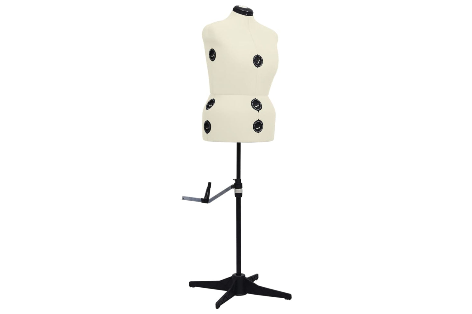 Vidaxl 288490 Adjustable Dress Form Female Cream L Size 44-50