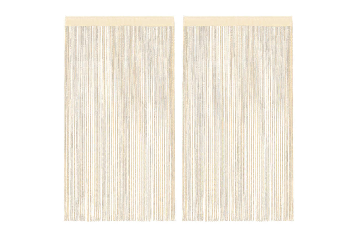 vidaXL 132403 String Curtains 2 Pcs 140x250cm Cream