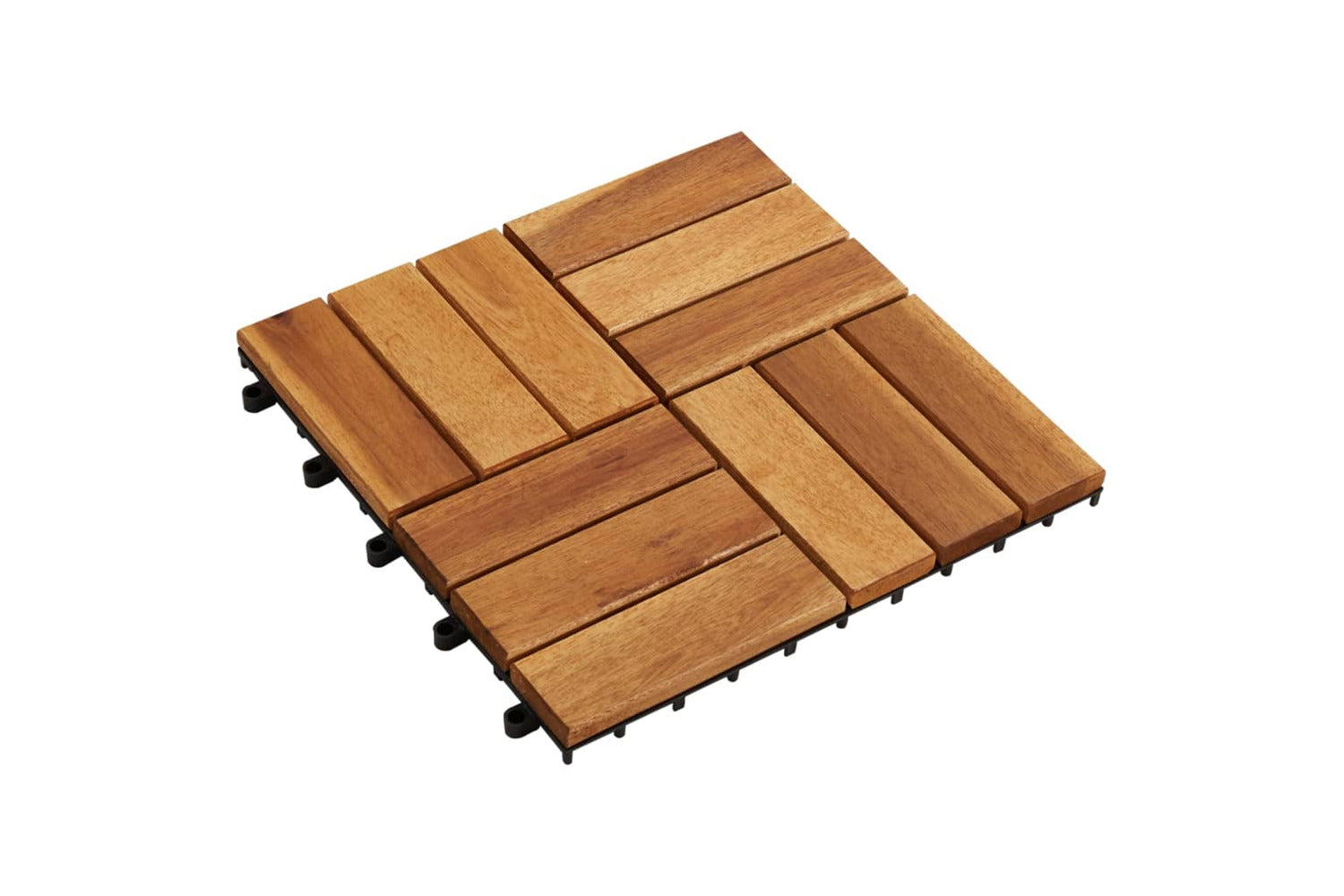 vidaXL 41585 10 Pcs Acacia Decking Tiles 30 X 30cm-2