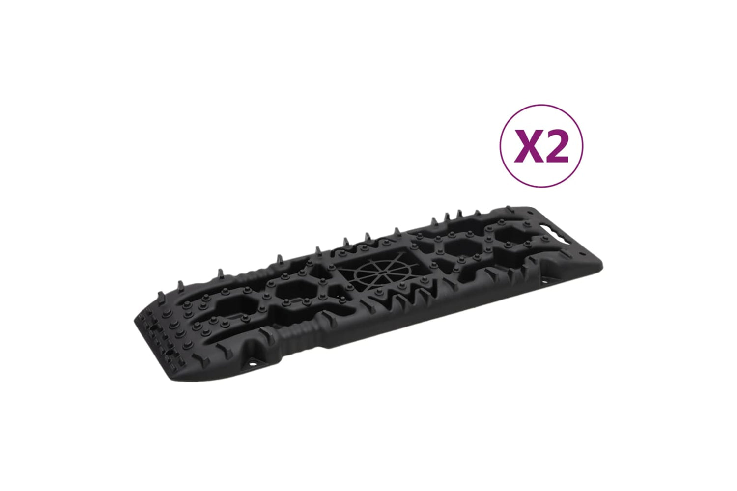 Vidaxl 210771 Traction Boards 2 Pcs Black 107x31x7 Cm Nylon