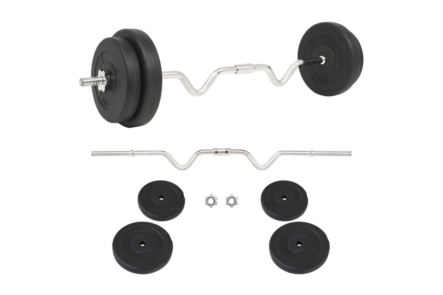 Vidaxl 91399 Barbell Set 30 Kg-2