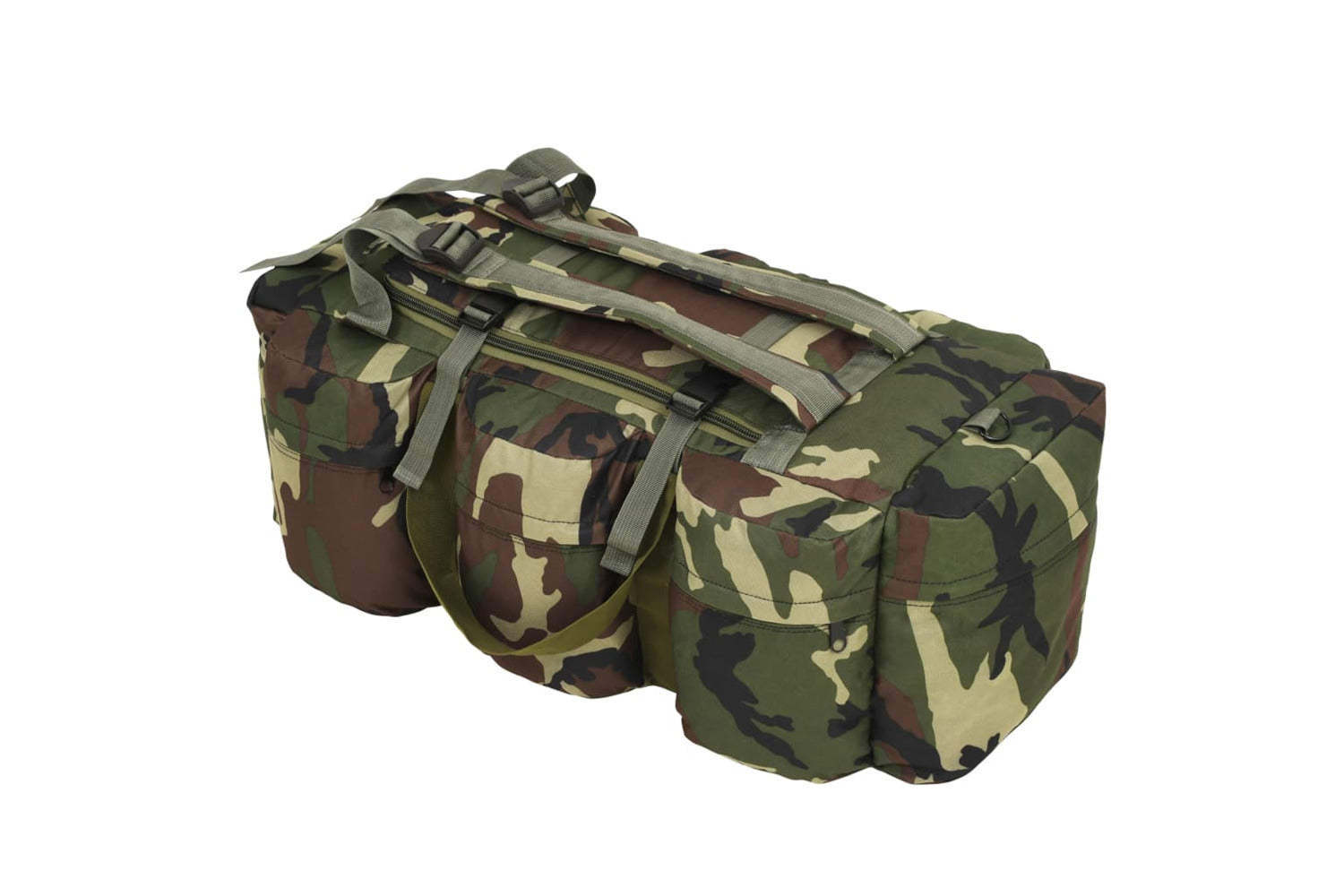 Vidaxl 91389 3-in-1 Army-style Duffel Bag 90 L Camouflage-2