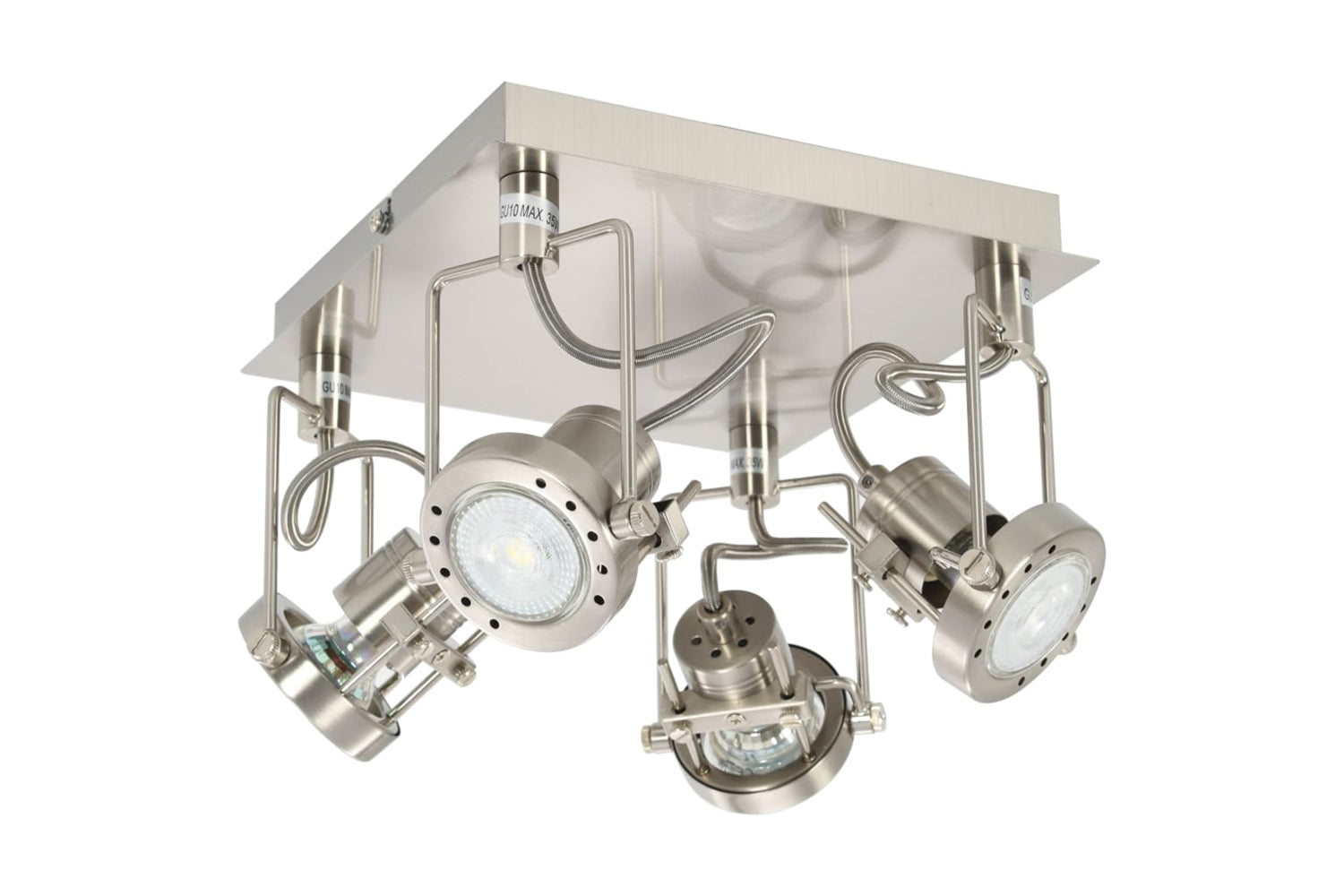 Vidaxl 281447 4-way Spot Light Silver Gu10