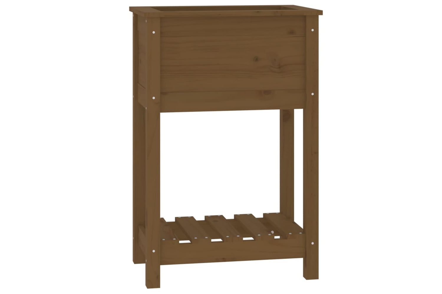 vidaXL 823755 Planter With Shelf Honey Brown 54x34.5x81cm Solid Wood Pine