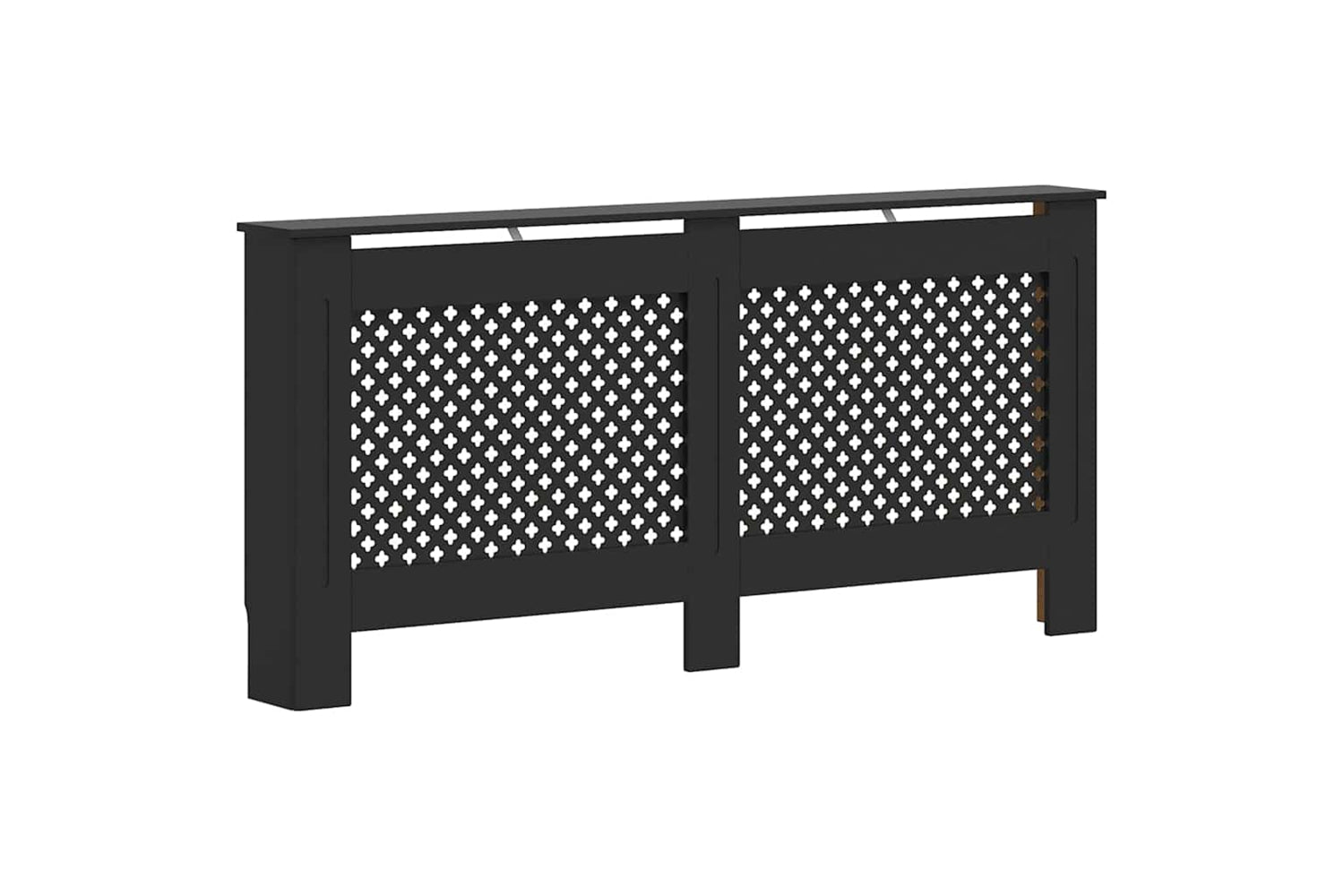 vidaXL Radiator Cover Black 172x19x81.5cm Mdf