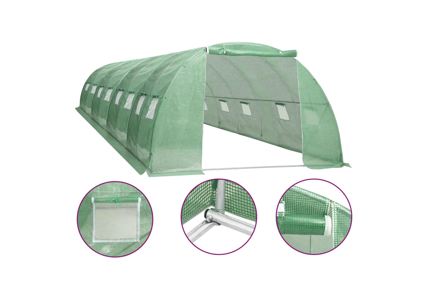 vidaXL 48162 Greenhouse 32 mÂ² 8x4x2 M