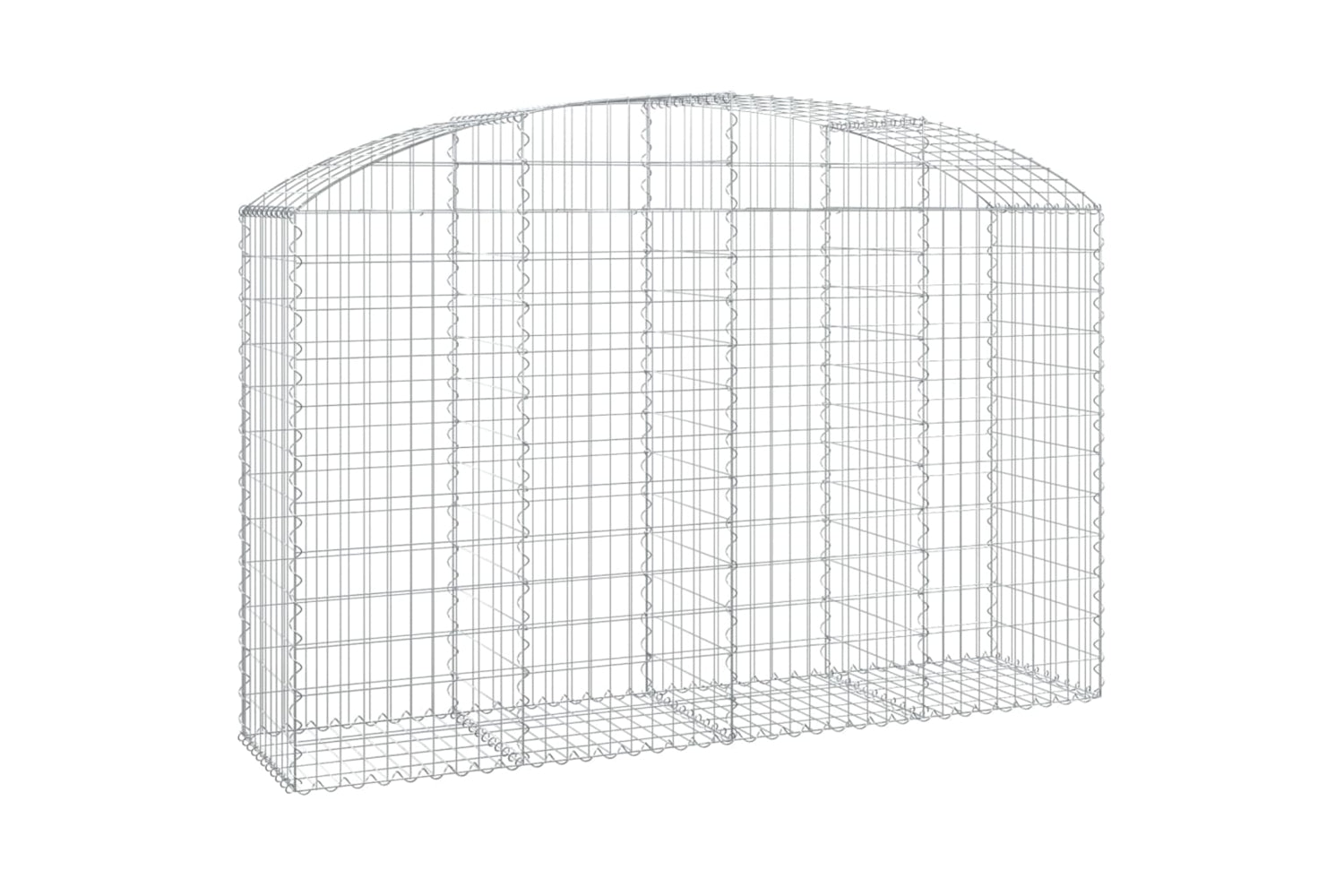vidaXL 153476 Arched Gabion Basket 200x50x120/140cm Galvanised Iron