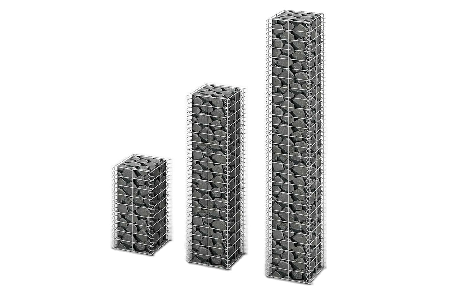 Vidaxl 141048 3 Piece Gabion Set Galvanised Wire