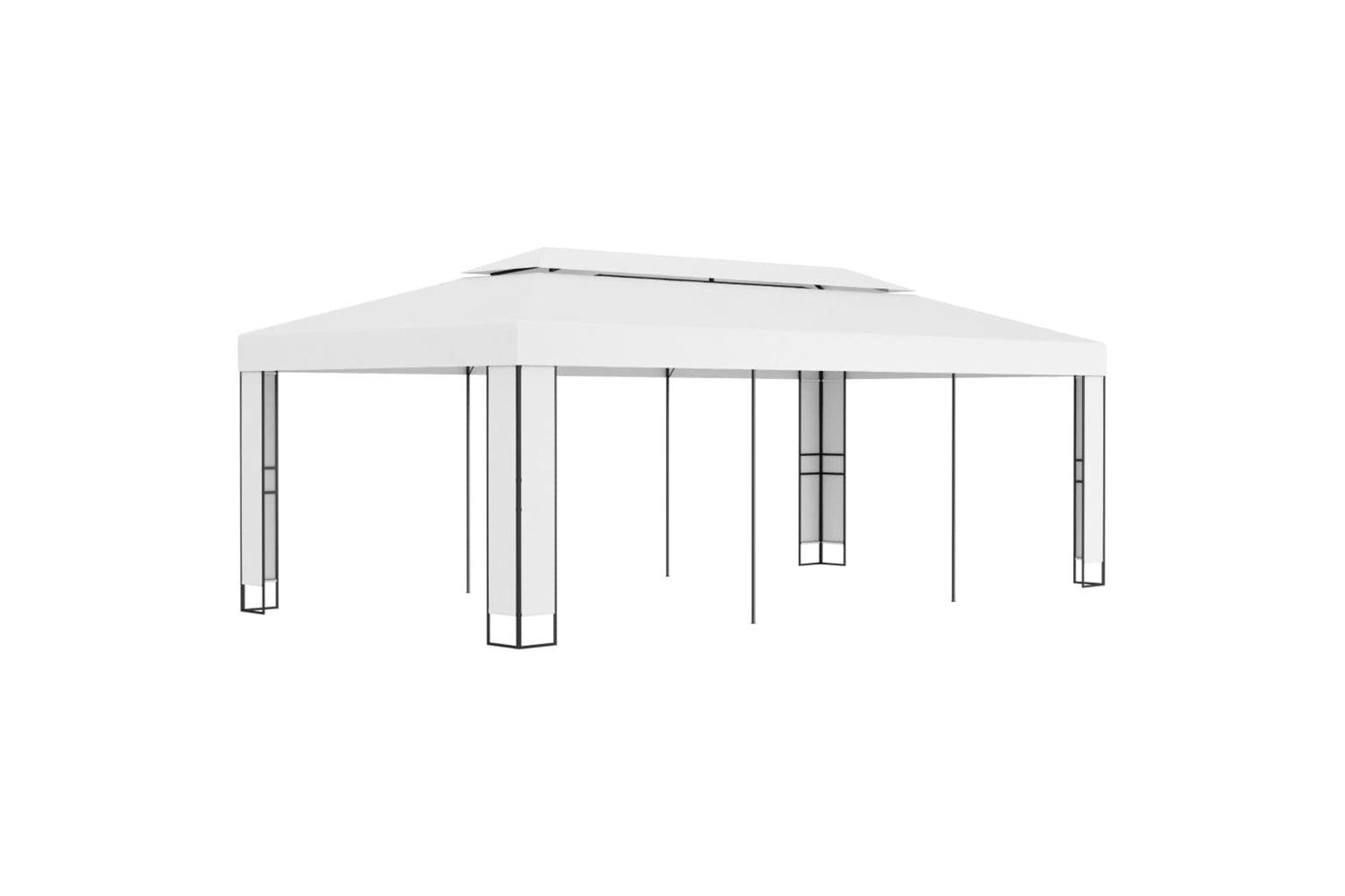 Vidaxl 47951 Gazebo With Double Roof 3x6 M White
