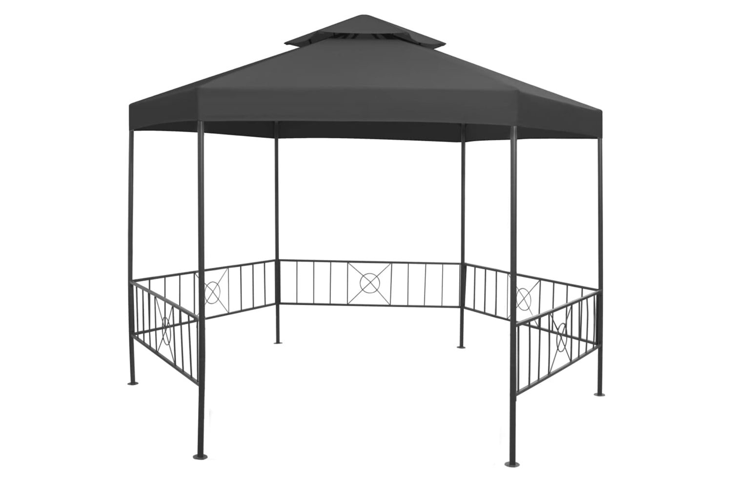 vidaXL 47961 Garden Gazebo 323x275x265cm Anthracite