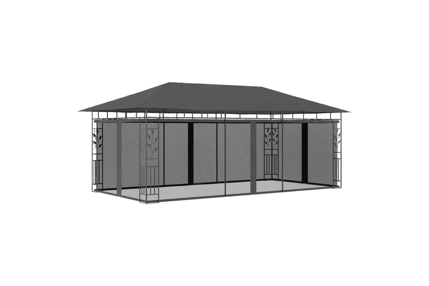 Vidaxl 47974 Gazebo With Mosquito Net 6x3x2.73 M Anthracite