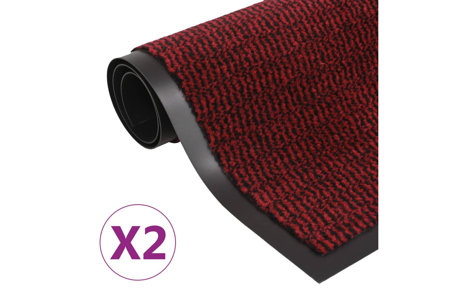 vidaXL 3051619 Dust Control Mats 2 Pcs Rectangular Tufted 120x180cm Red