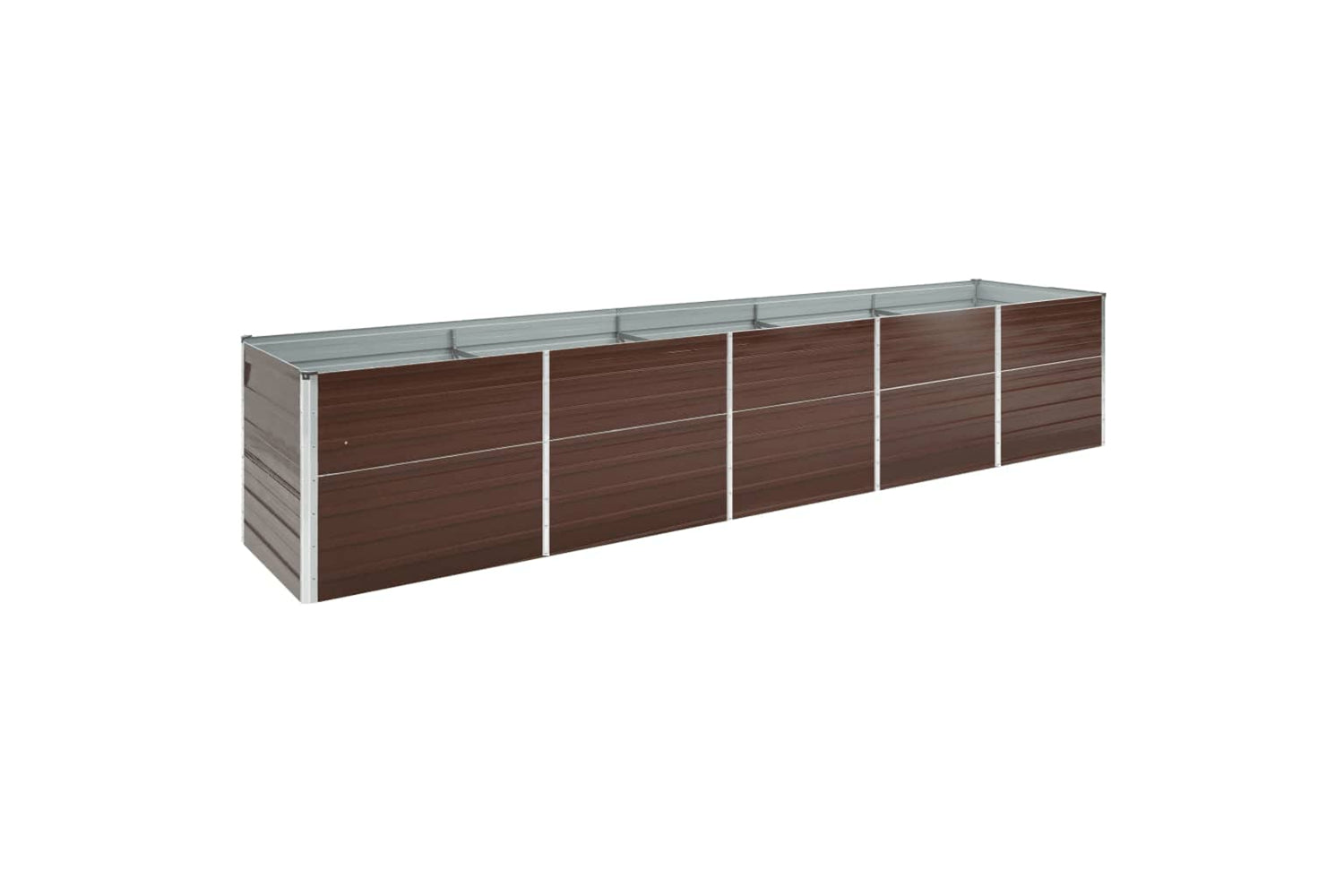 vidaXL 47062 Garden Raised Bed Galvanised Steel 400x80x77cm Brown