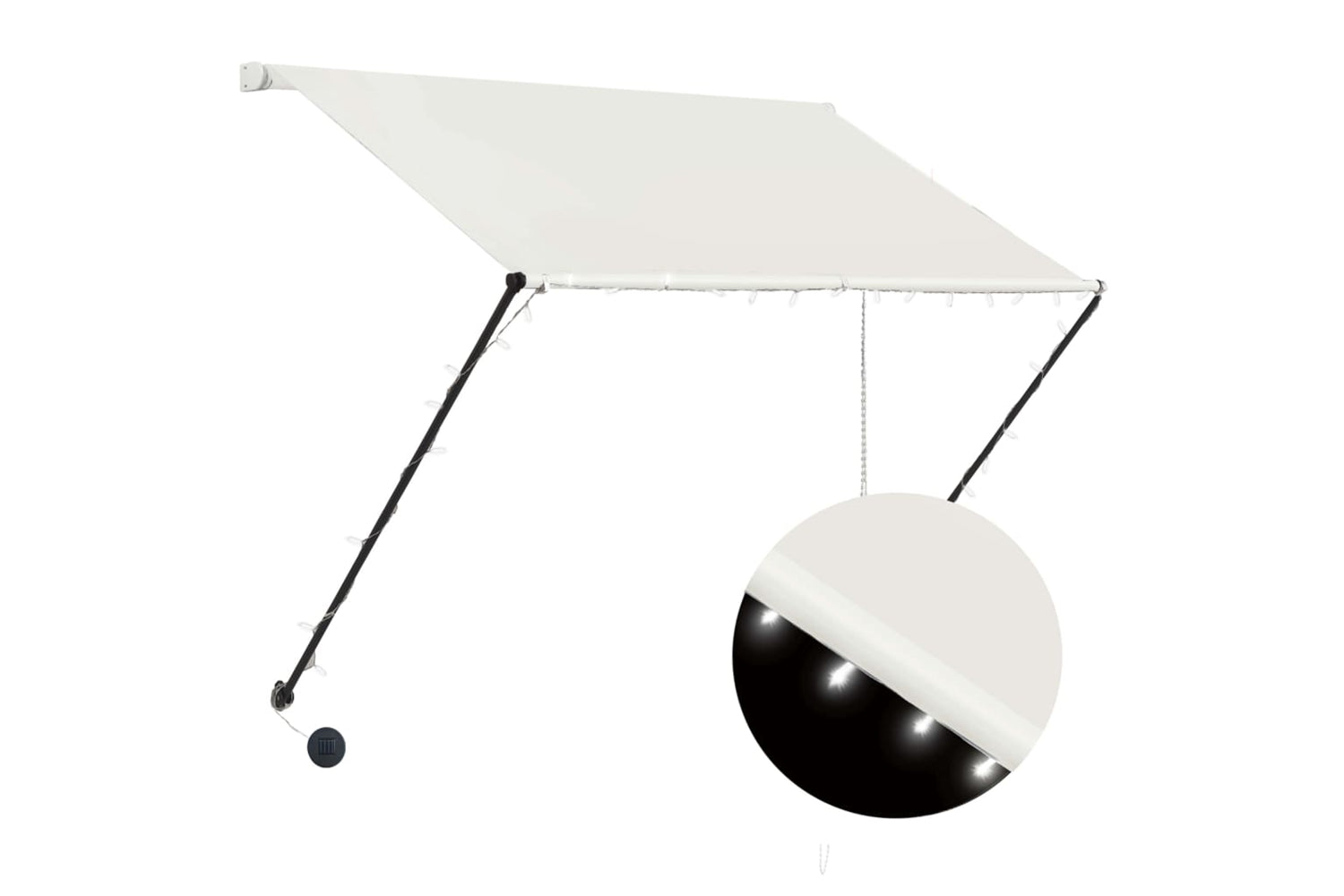 vidaXL 145923 Retractable Awning With Led 200x150cm Cream