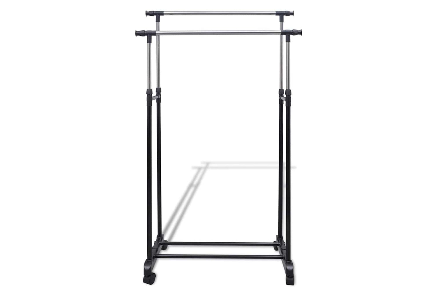 Vidaxl 50212 Adjustable Clothes Rack 4 Castors 2 Hanging Rails-2