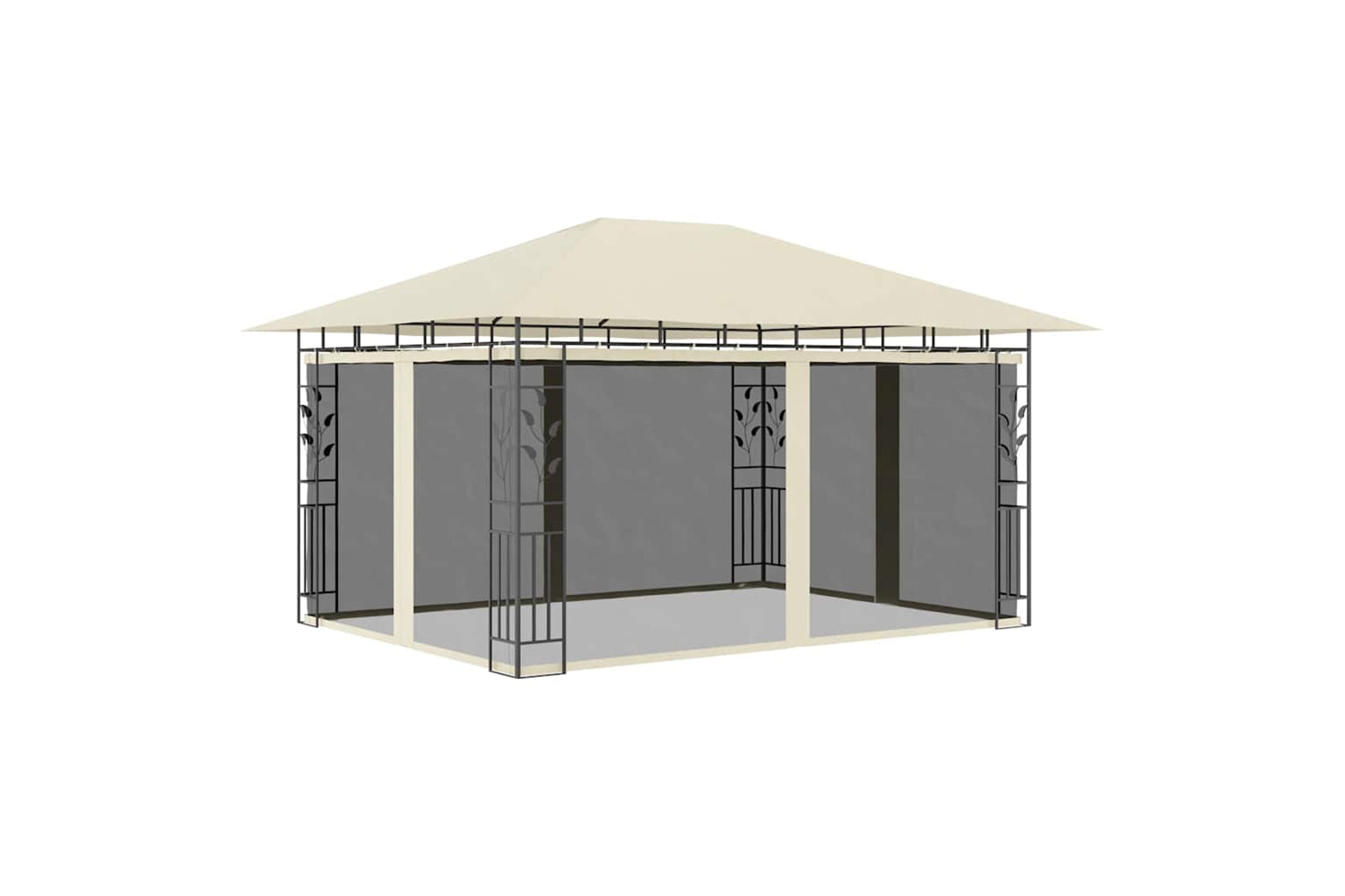 Vidaxl 47970 Gazebo With Mosquito Net 4x3x2.73 M Cream 180 G/mâ²