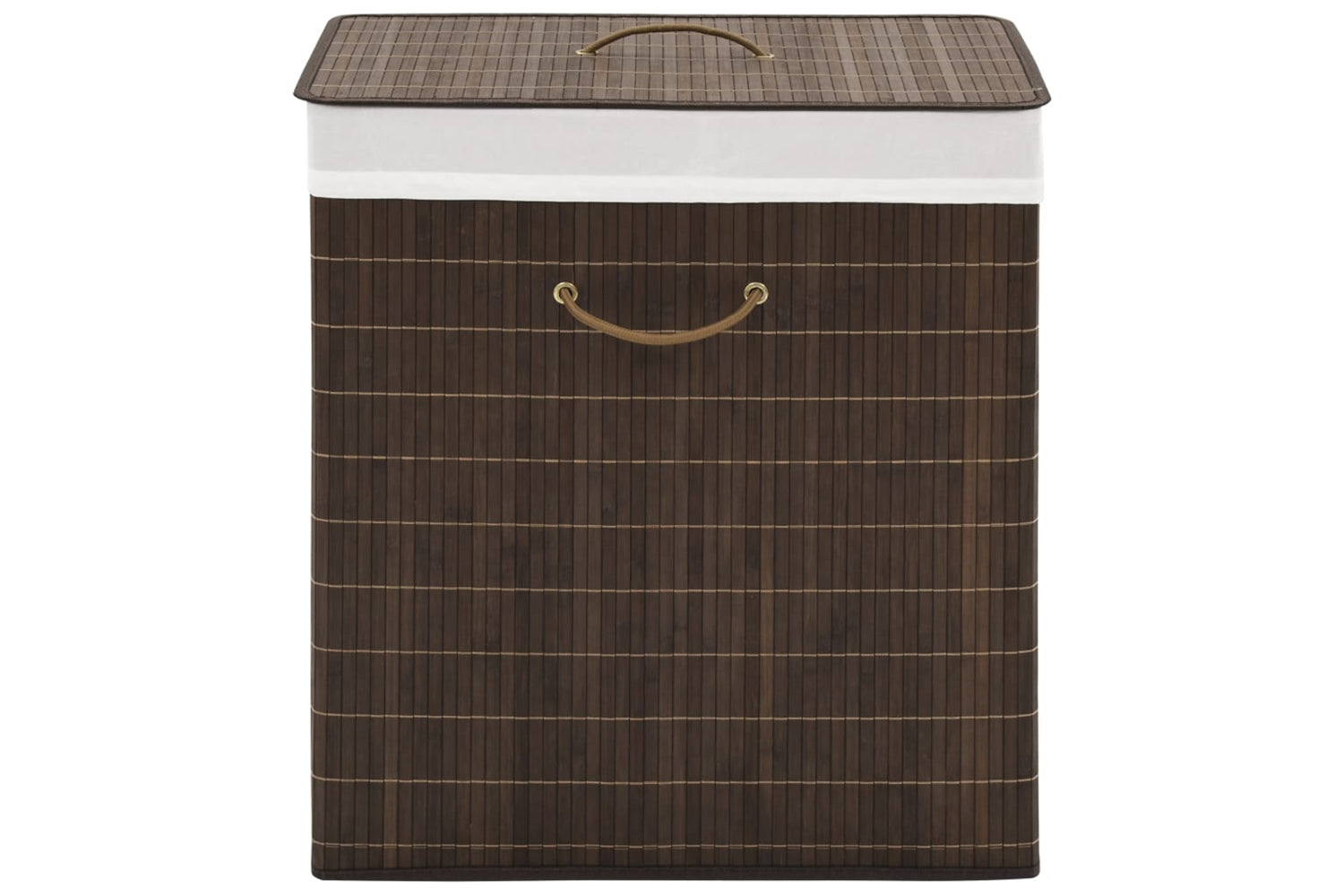 Vidaxl 245582 Bamboo Laundry Bin Rectangular Dark Brown