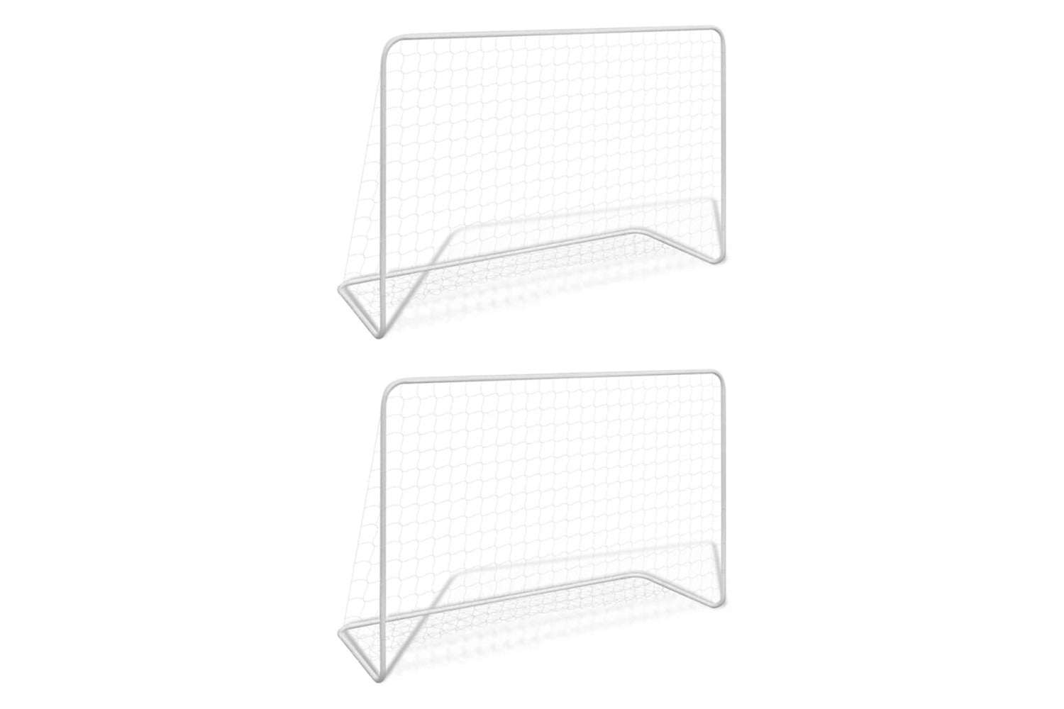 vidaXL 276047 Football Goals 2 Pcs With Nets 182x61x122cm Steel White-2