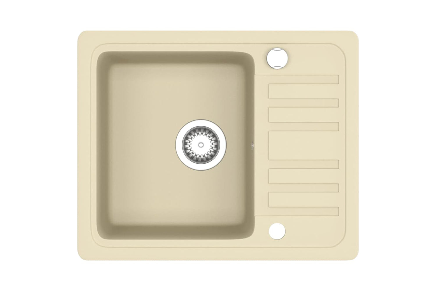 Vidaxl Granite Kitchen Sink Single Basin Beige