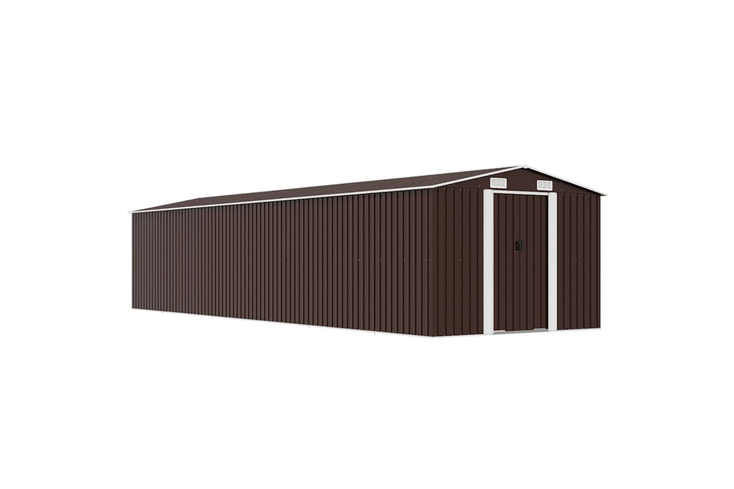 vidaXL 47035 Garden Shed Brown 257x779x181cm Galvanised Steel