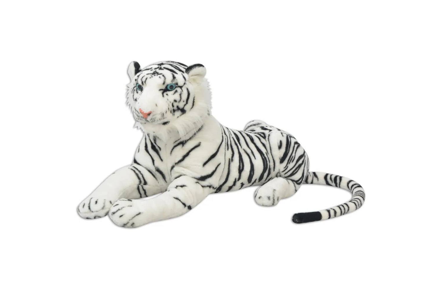 vidaXL 80164 Tiger Toy Plush White Xxl