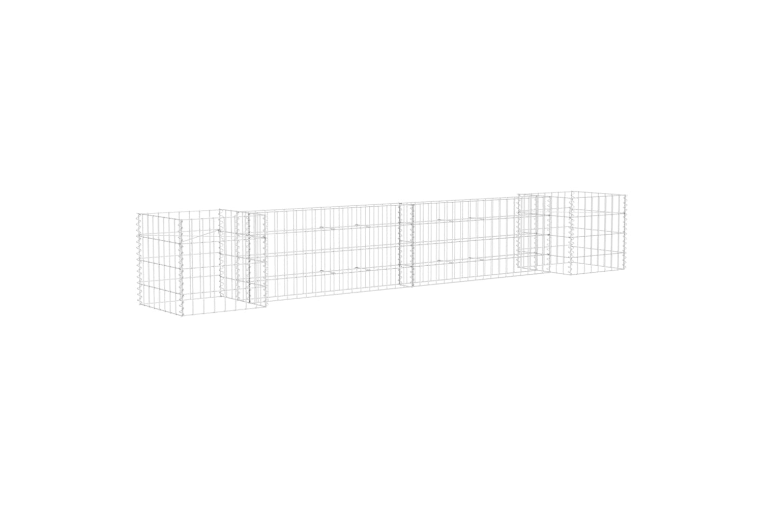 vidaXL 145658 H-shaped Gabion Planter Steel Wire 260x40x40cm