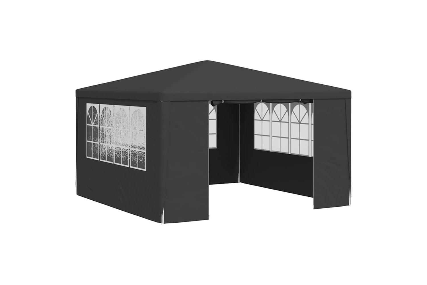 Vidaxl Professional Party Tent With Side Walls 4x4 M Anthracite 90 G/mÂ²