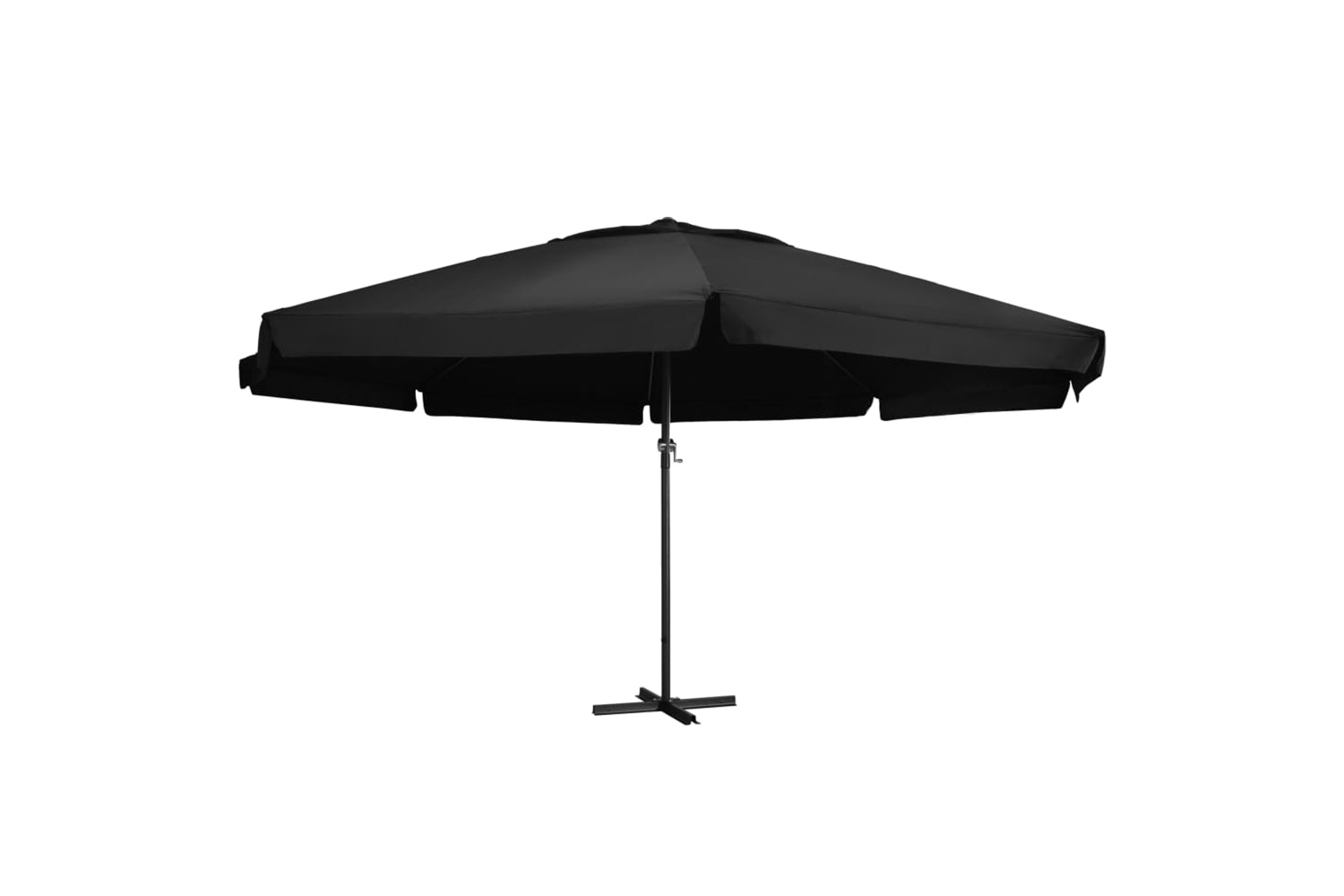 vidaXL 47368 Outdoor Parasol With Aluminium Pole 500cm Black