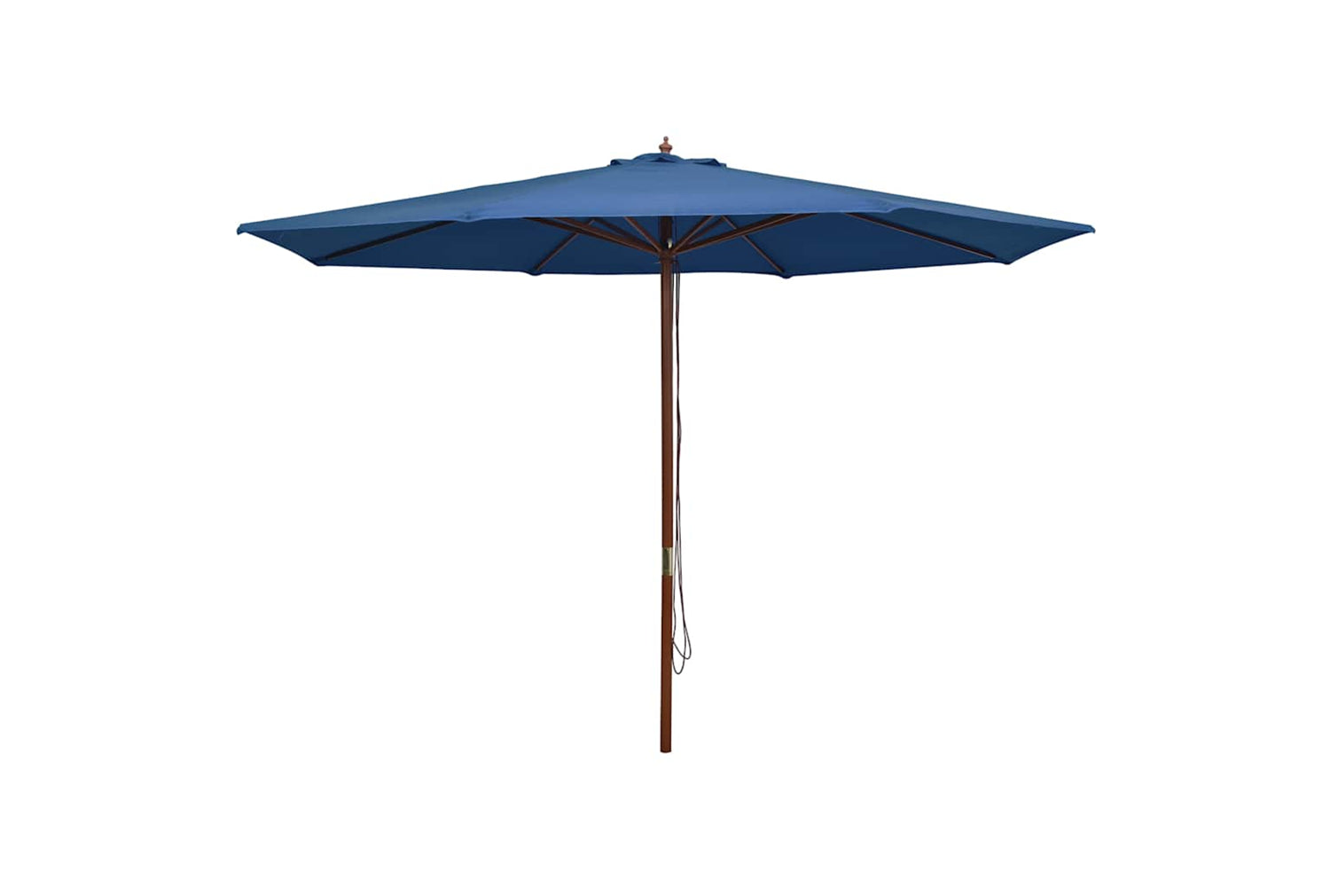 vidaXL 47139 Outdoor Parasol With Wooden Pole 350cm Blue