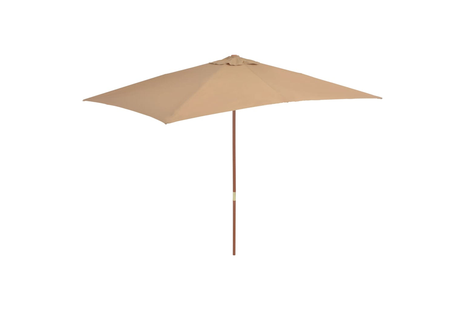 vidaXL 44514 Outdoor Parasol With Wooden Pole 200x300cm Taupe