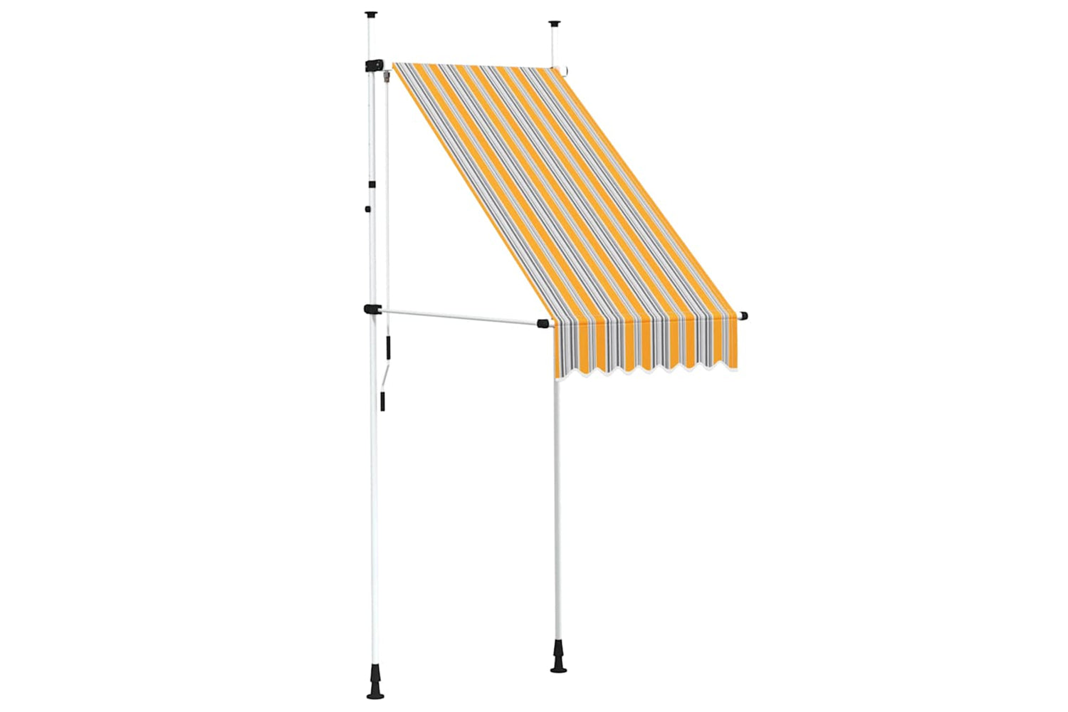 vidaXL 145830 Manual Retractable Awning 100cm Yellow And Blue Stripes