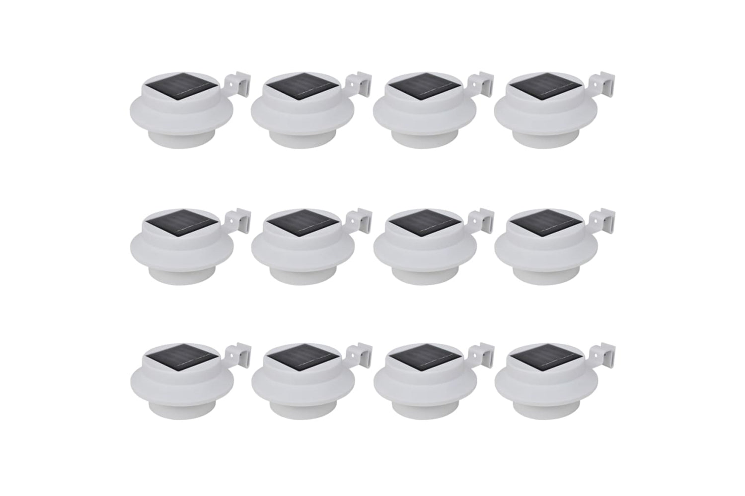 Vidaxl 277123 Outdoor Solar Fence Lamps 12 Pcs Led White