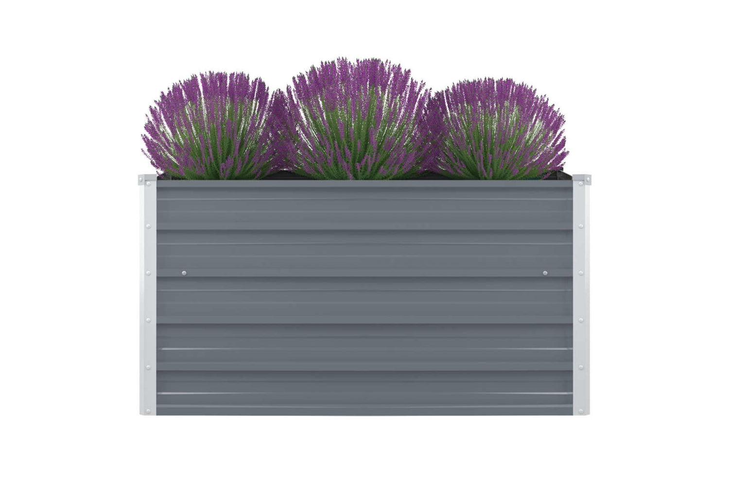 Vidaxl Raised Garden Bed 100x100x45 Cm Galvanised Steel Grey