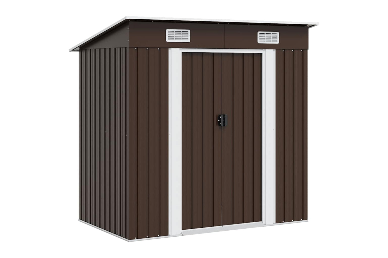vidaXL 47027 Garden Storage Shed Brown 194x121x181cm Steel