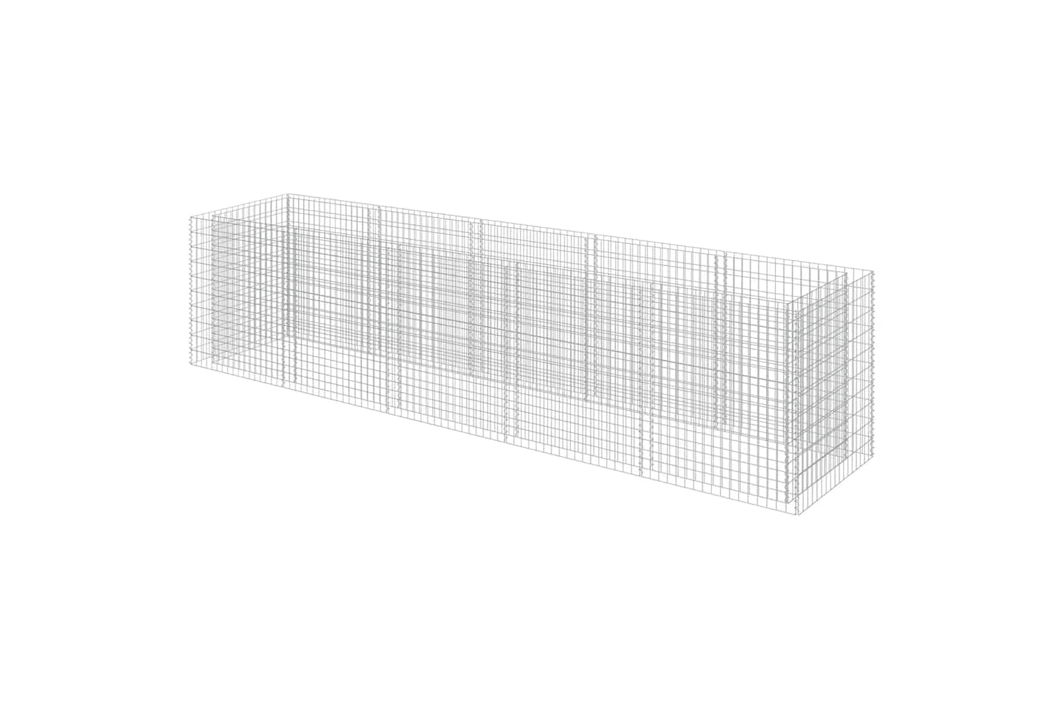 vidaXL 143552 Gabion Raised Bed Galvanised Steel 450x90x100cm