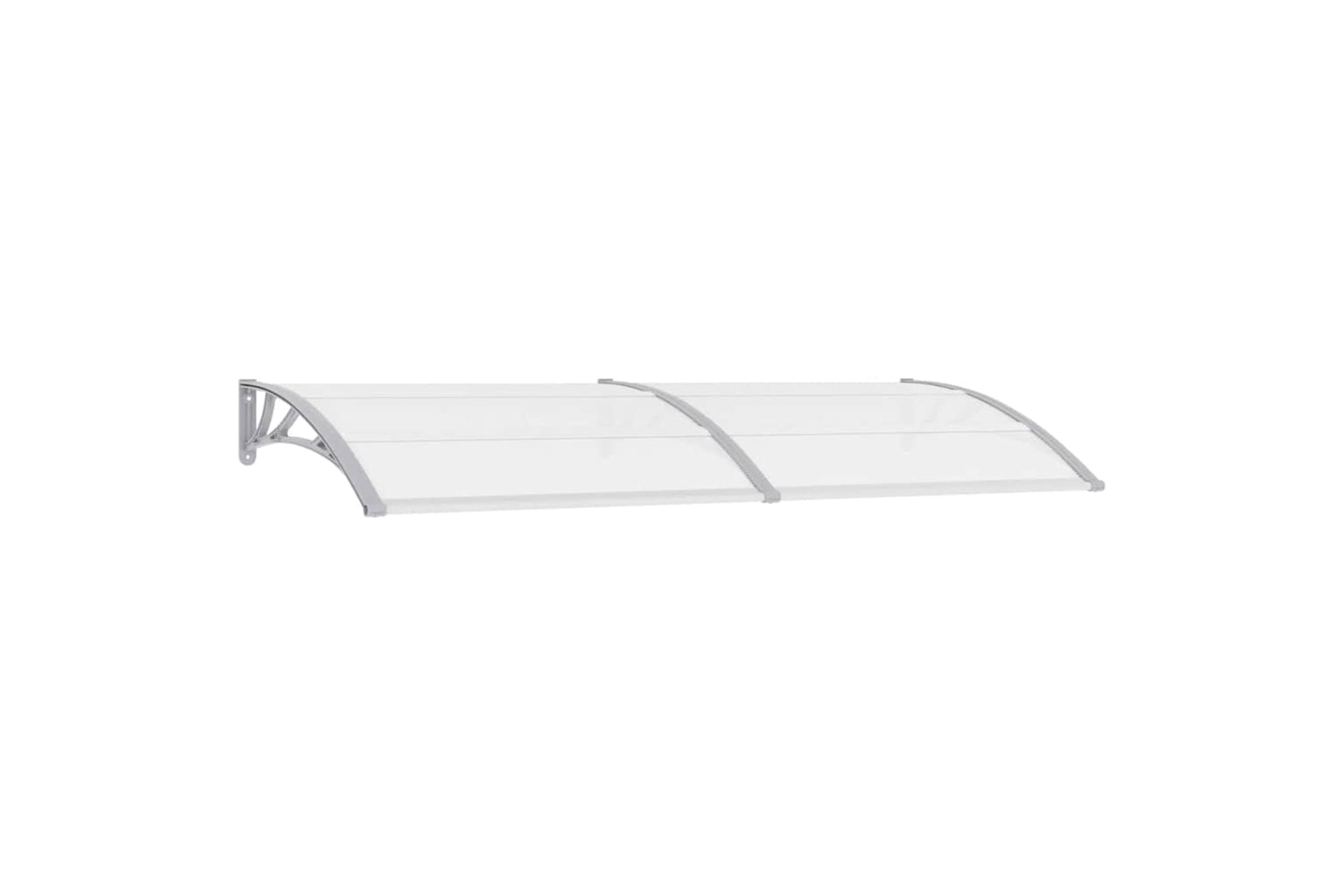 vidaXL 144821 Door Canopy Grey And Transparent 240x80cm Pc