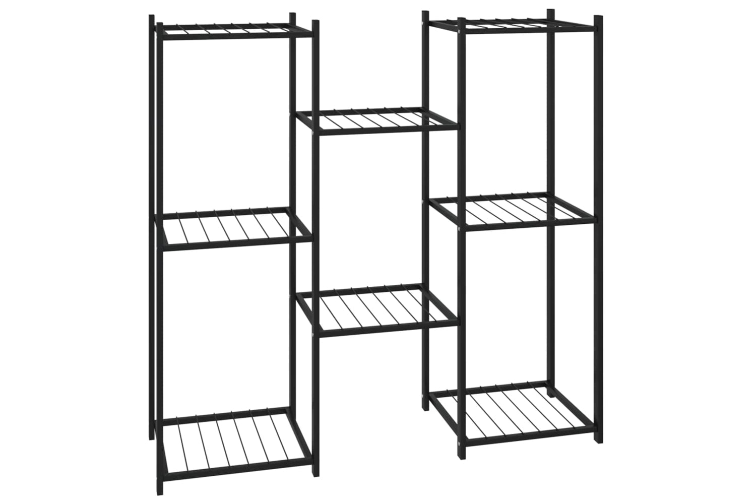 vidaXL 343127 Flower Stand 83x25x80cm Black Iron