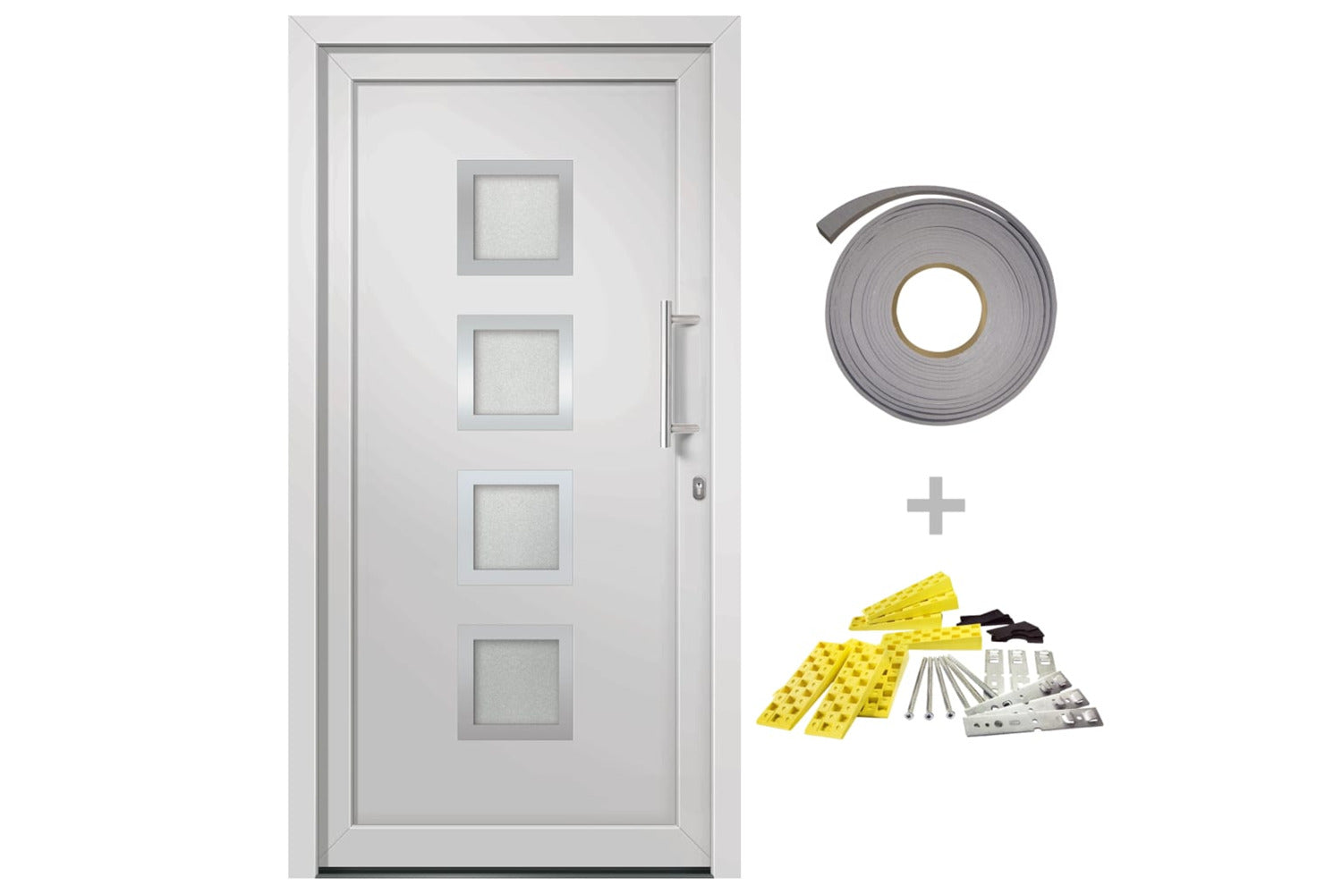 vidaXL 279185 Front Door White 108x200cm-2