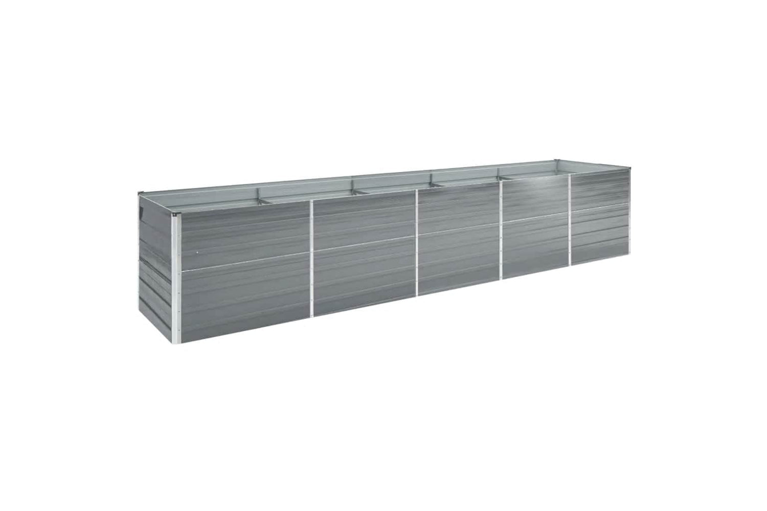 vidaXL 47060 Garden Raised Bed Galvanised Steel 400x80x77cm Grey