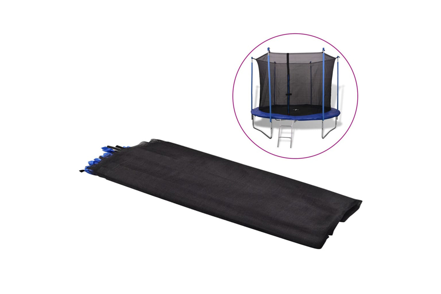 Vidaxl 142097 Safety Net For 3.05 M Round Trampoline-2
