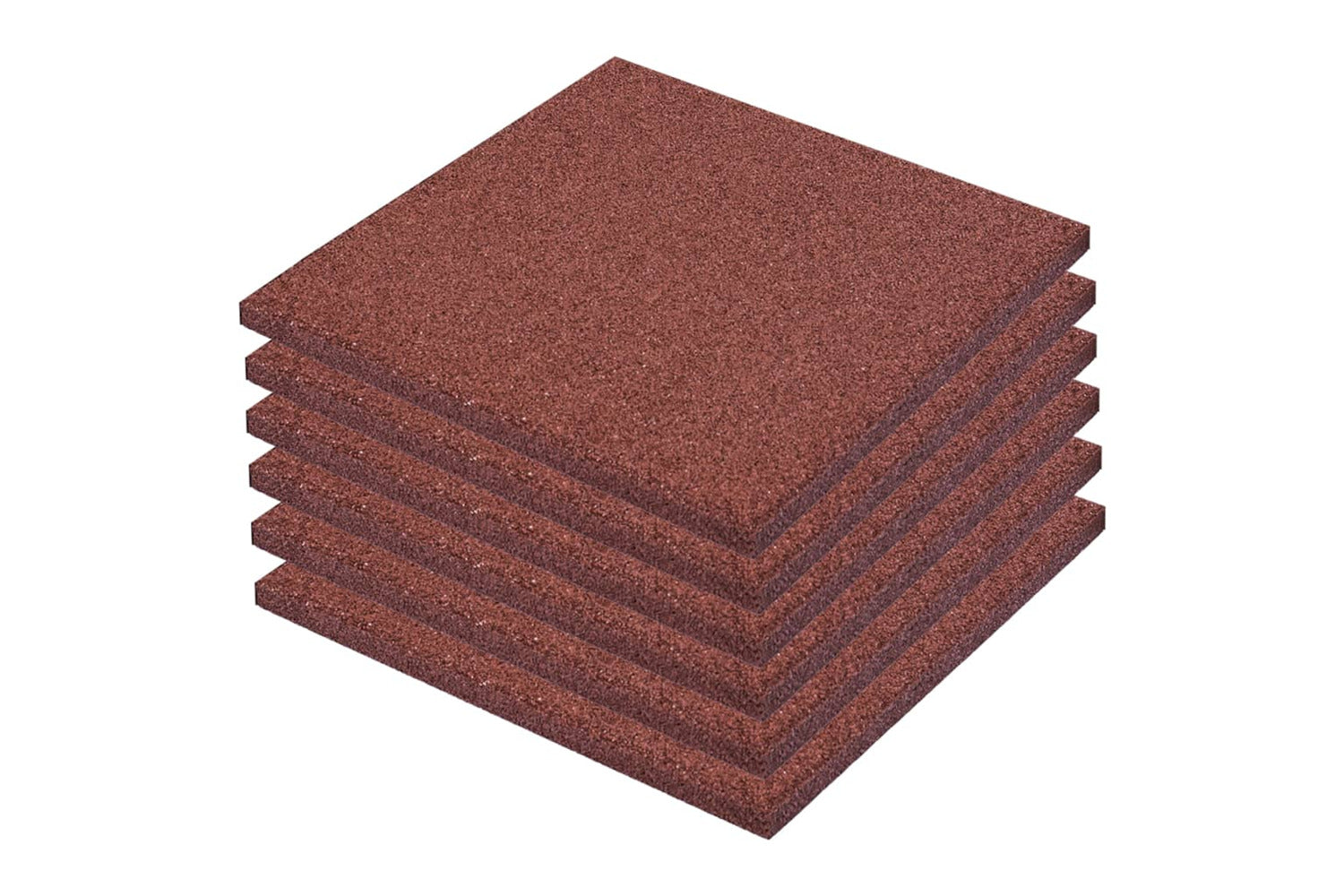 vidaXL 91786 Fall Protection Tiles 6 Pcs Rubber 50x50x3cm R-2