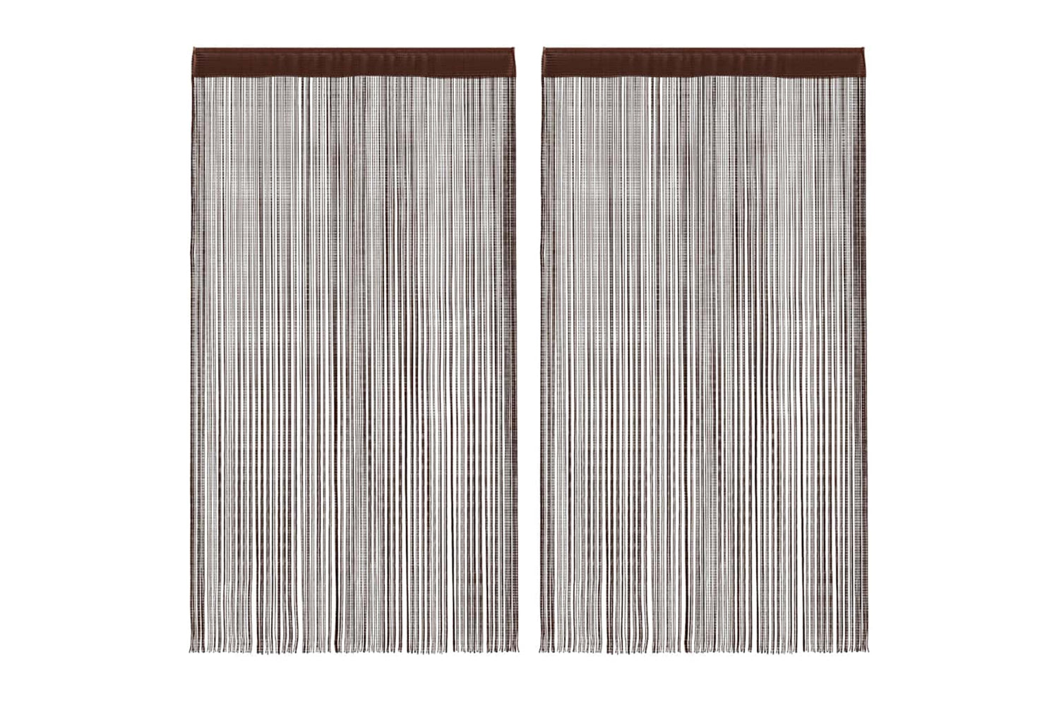 vidaXL 132411 String Curtains 2 Pcs 140x250cm Brown