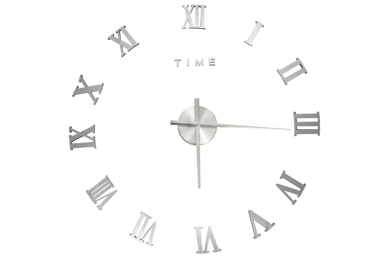 Vidaxl 325161 3D Wall Clock Modern Design 100 cm | Silver