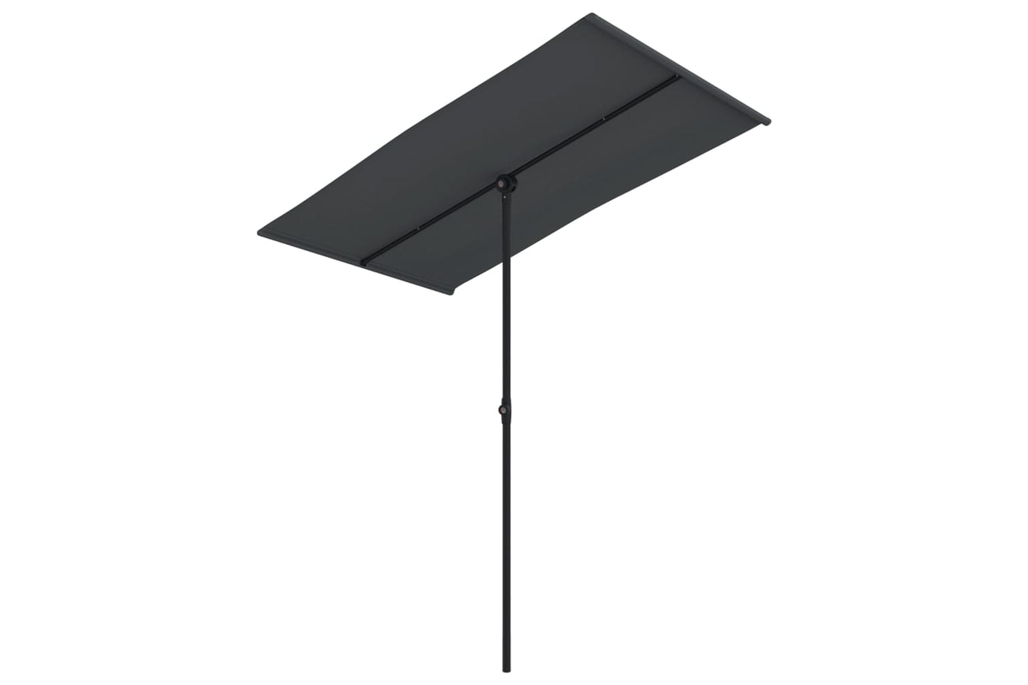 vidaXL 47334 Outdoor Parasol With Aluminium Pole 180x110cm Black