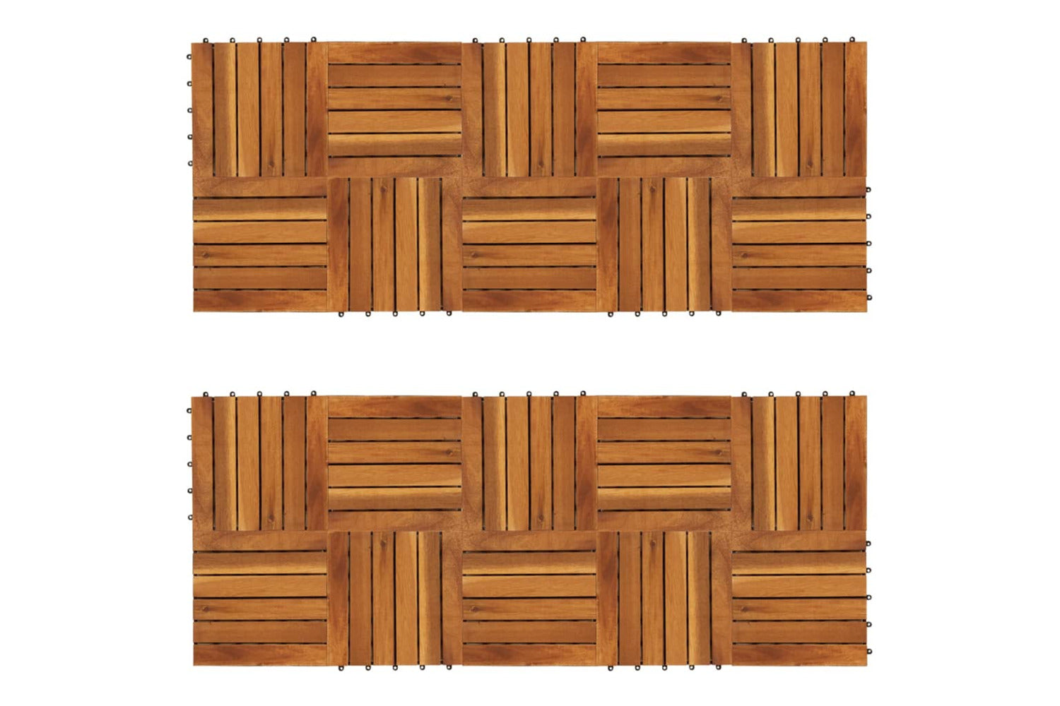 Vidaxl Decking Tiles Vertical Pattern 30 X 30 Cm Acacia Set Of 20-2