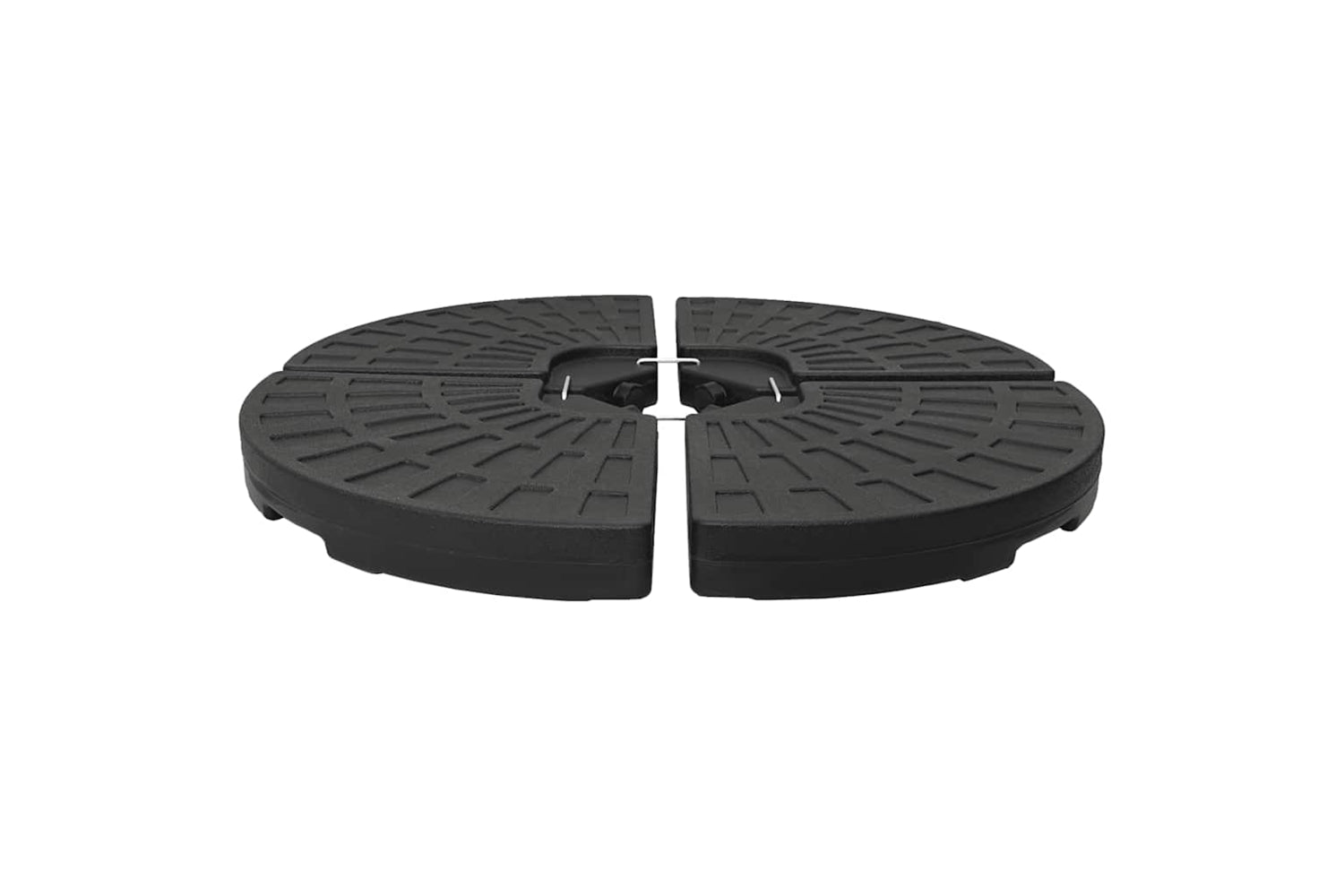 Vidaxl Umbrella Base Fan-shaped 4 Pcs Black