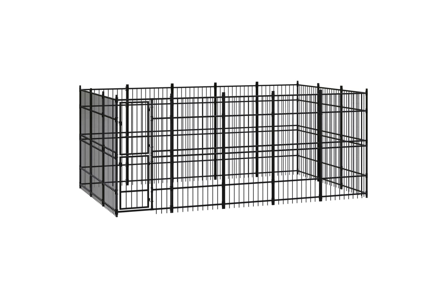 Vidaxl 3097976 Outdoor Dog Kennel Steel 13.82 M2