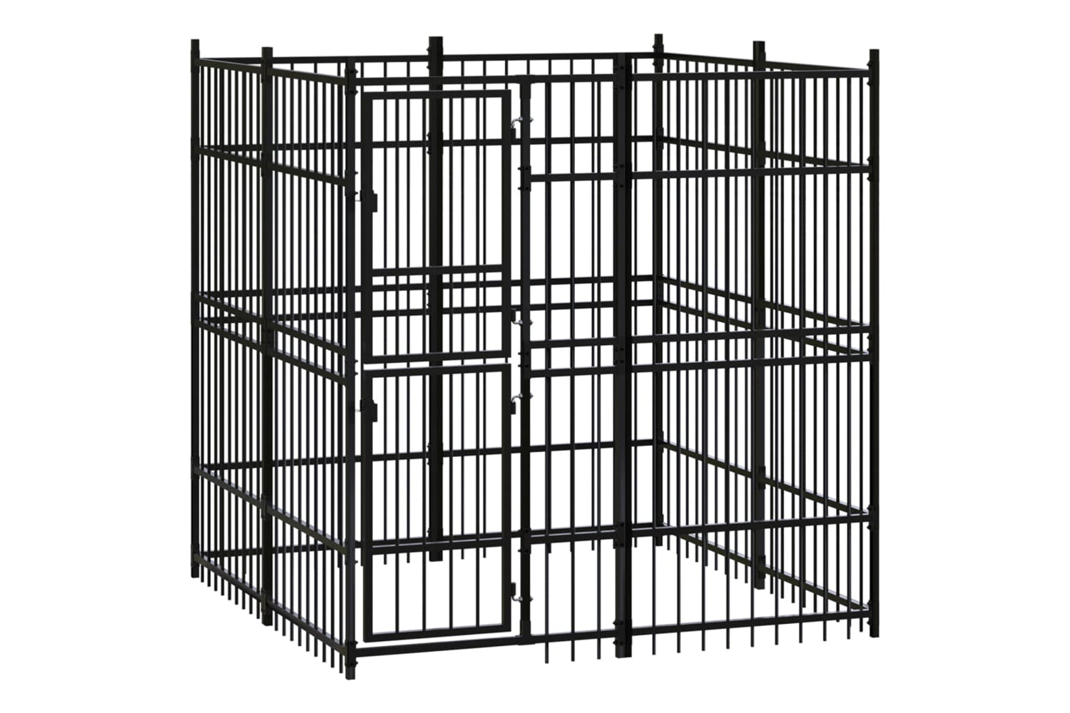Vidaxl 3097956 Outdoor Dog Kennel Steel 3.69 M2