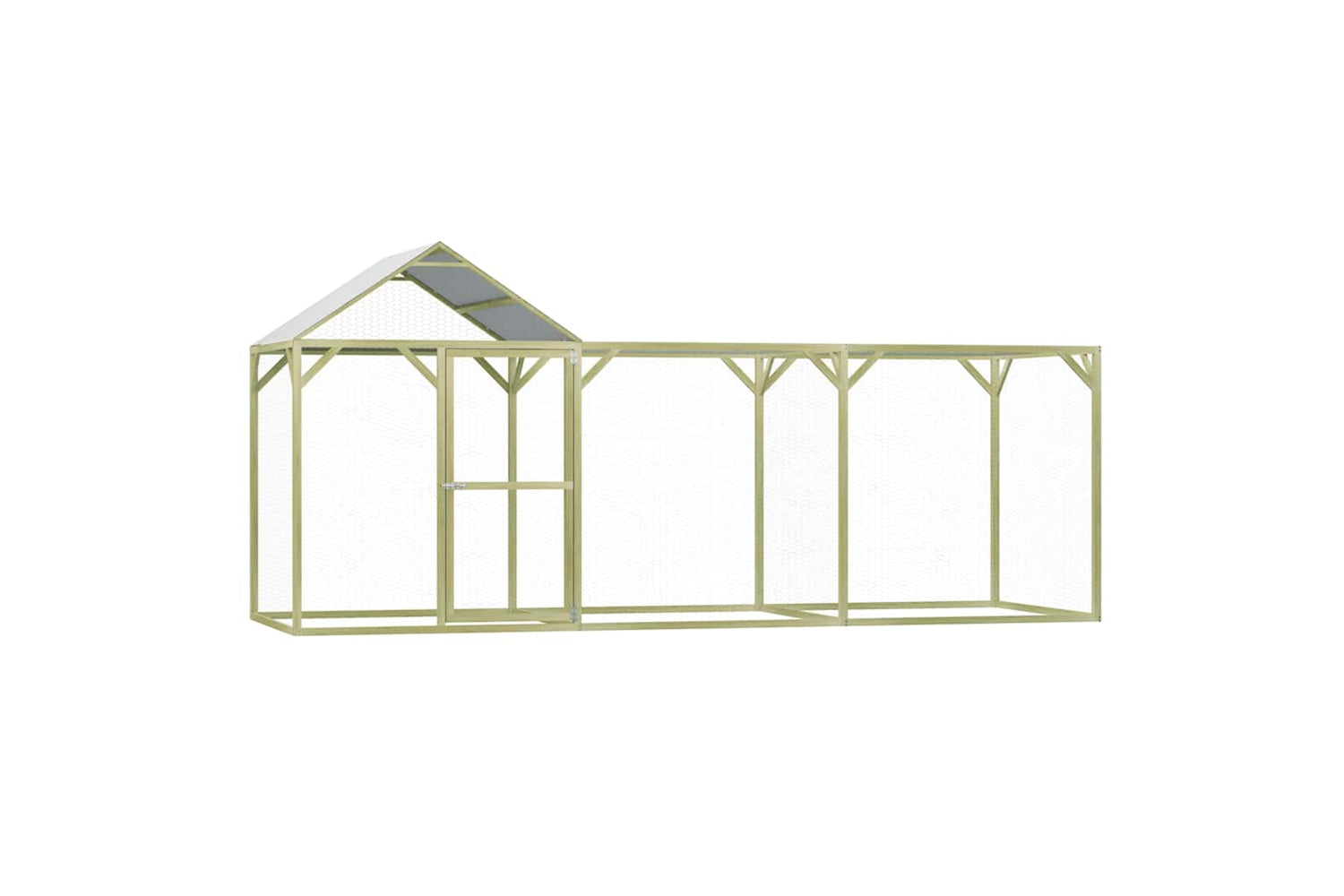 Vidaxl 278401 Chicken Cage 4.5x1.5x2 M Impregnated Pinewood