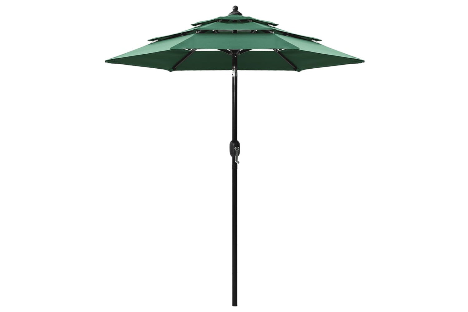 Vidaxl 313853 3-tier Parasol With Aluminium Pole Green 2 M